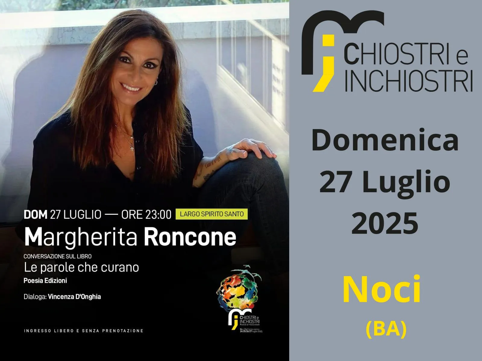 Al momento stai visualizzando Margherita Roncone a “Chiostri e Inchiostri 2025”